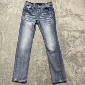 BKE Jeans Men's 28x27* Blue Denim Alec Slim Straight Whisker Casual Preppy